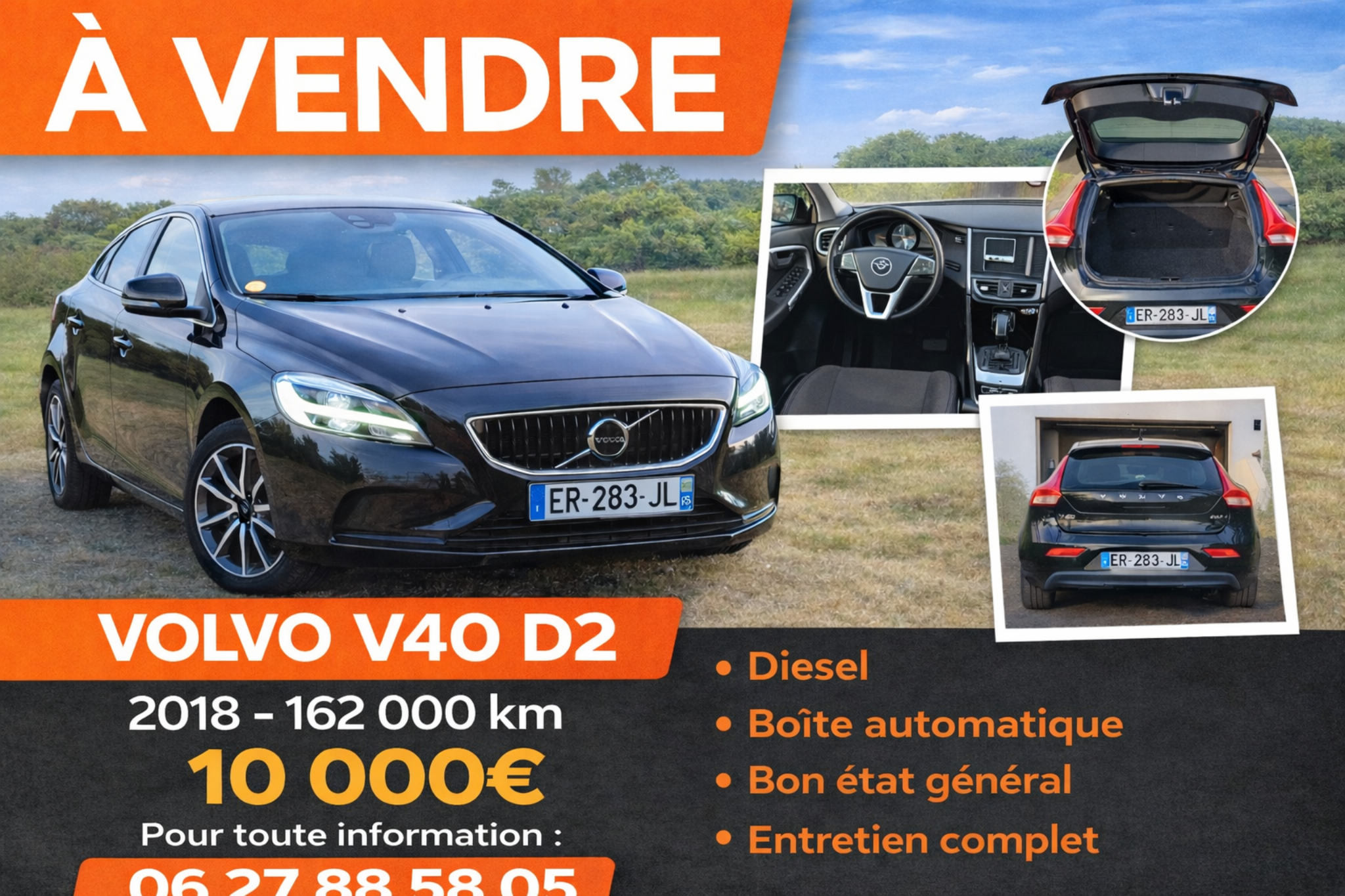 Volvo V40 D2 à vendre